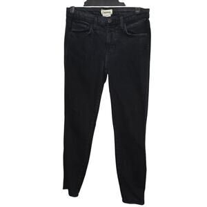 L'Agence Black Fog Margot Skinny High-Rise Denim Jeans Size 25